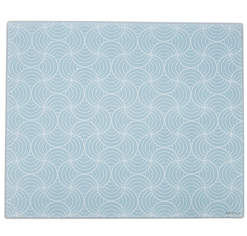 Mintrico placemat for Dining Table Set of 2 Silicone Heat Resistant Non Slip (2, Blue dot) â€¦ - Image 1